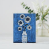 Minimalistische Whimsy Flowers No.070 Briefkaart (Staand voorkant)