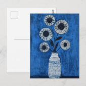 Minimalistische Whimsy Flowers No.070 Briefkaart (Voorkant / Achterkant)