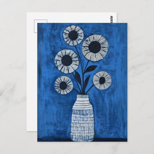 Minimalistische Whimsy Flowers No.070 Briefkaart (Voorkant / Achterkant)