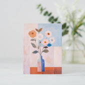 Minimalistische Whimsy Flowers No.072 Briefkaart (Staand voorkant)