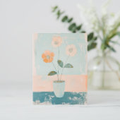 Minimalistische Whimsy Flowers No.073 Briefkaart (Staand voorkant)