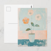 Minimalistische Whimsy Flowers No.073 Briefkaart (Voorkant / Achterkant)