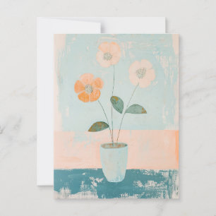 Minimalistische Whimsy Flowers No.073 Briefkaart