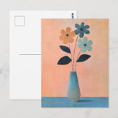 Minimalistische Whimsy Flowers No.074 Briefkaart (Voorkant / Achterkant)