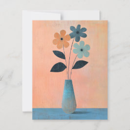 Minimalistische Whimsy Flowers No.074 Briefkaart