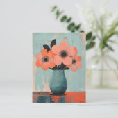 Minimalistische Whimsy Flowers No.075 Briefkaart (Staand voorkant)