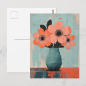 Minimalistische Whimsy Flowers No.075 Briefkaart (Voorkant / Achterkant)
