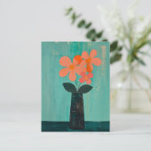 Minimalistische Whimsy Flowers No.076 Briefkaart (Staand voorkant)