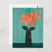 Minimalistische Whimsy Flowers No.076 Briefkaart (Voorkant / Achterkant)