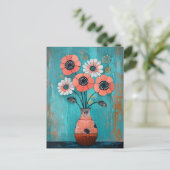 Minimalistische Whimsy Flowers No.078 Briefkaart (Staand voorkant)