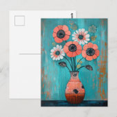 Minimalistische Whimsy Flowers No.078 Briefkaart (Voorkant / Achterkant)