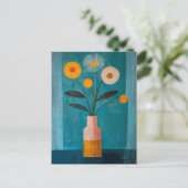 Minimalistische Whimsy Flowers No.079 Briefkaart (Staand voorkant)