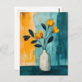 Minimalistische Whimsy Flowers No.080 Briefkaart (Voorkant / Achterkant)
