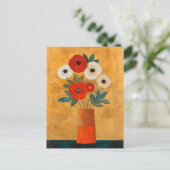 Minimalistische Whimsy Flowers No.081 Briefkaart (Staand voorkant)