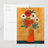 Minimalistische Whimsy Flowers No.081 Briefkaart (Voorkant / Achterkant)