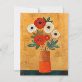 Minimalistische Whimsy Flowers No.081 Briefkaart