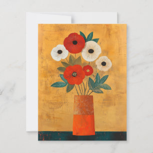 Minimalistische Whimsy Flowers No.081 Briefkaart