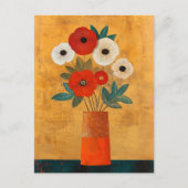 Minimalistische Whimsy Flowers No.081 Briefkaart (Voorkant)