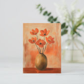 Minimalistische Whimsy Flowers No.083 Briefkaart (Staand voorkant)