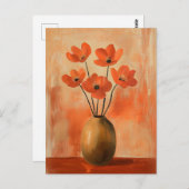 Minimalistische Whimsy Flowers No.083 Briefkaart (Voorkant / Achterkant)
