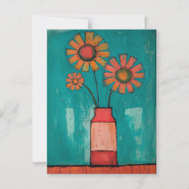 Minimalistische Whimsy Flowers No.085 Briefkaart