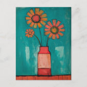 Minimalistische Whimsy Flowers No.085 Briefkaart (Voorkant)