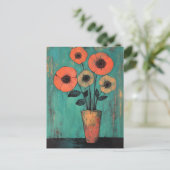 Minimalistische Whimsy Flowers No.086 Briefkaart (Staand voorkant)