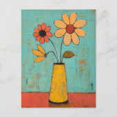 Minimalistische Whimsy Flowers No.087 Briefkaart (Voorkant)