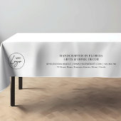 Minimalistische White Business Logo-tafel met het  Tafelkleed