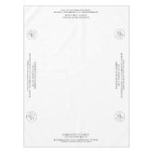 Minimalistische White Business Logo-tafel met het  Tafelkleed (Voorkant)
