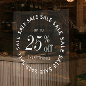 Minimalistische White Business Sale Boutique Promo Raamsticker
