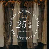 Minimalistische White Business Sale Boutique Promo Raamsticker