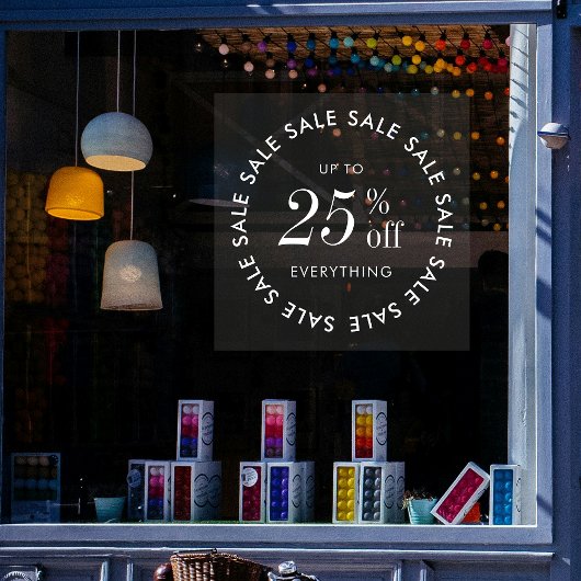 Minimalistische White Business Sale Boutique Promo Raamsticker