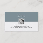 Minimalistische White en Blue-grey Fitness Trainer Visitekaartje (Achterkant)