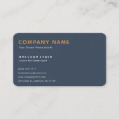 Minimalistische White en Navy makelaar Visitekaartje (Voorkant)