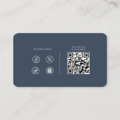 Minimalistische White en Navy makelaar Visitekaartje (Achterkant)