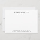 Minimalistische White Lawyer Professional Note Kaa Notitiekaartje (Voorkant)