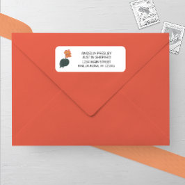 Minimalistische White Lily Wedding Retouradres Etiket