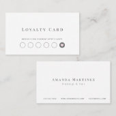 Minimalistische White Loyalty-Kaart Visitekaartje (Voorkant / Achterkant)