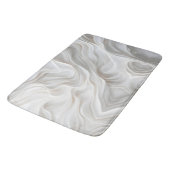 Minimalistische White Marble Wave Bath Mat – Zacht (Gekanteld)