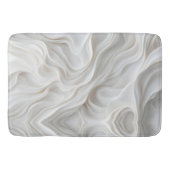Minimalistische White Marble Wave Bath Mat – Zacht (Voorkant)