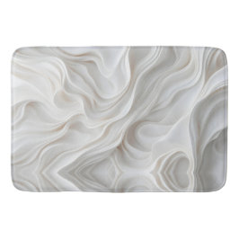 Minimalistische White Marble Wave Bath Mat – Zacht