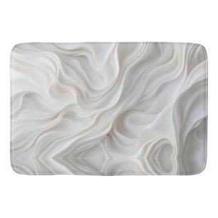 Minimalistische White Marble Wave Bath Mat – Zacht