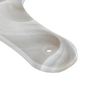 Minimalistische White Marble Wave – Elegant Modern Snijplank (Hoek)