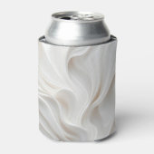 Minimalistische White Marble Wave Koelbox – Elegan Blikjeskoeler (Blikje Voorkant)