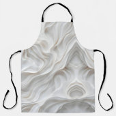 Minimalistische White Marble Wave Schort Elegant M (Voorkant)