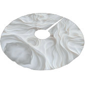 Minimalistische White Marble Wave Tree Rok – Zacht Kerstboom Rok (Gekanteld)