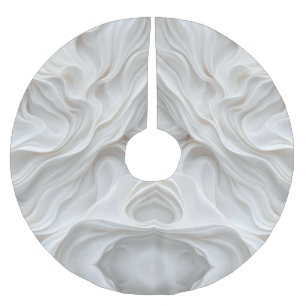 Minimalistische White Marble Wave Tree Rok – Zacht Kerstboom Rok