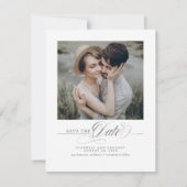 Minimalistische White Modern Save the Date-foto Save The Date (Voorkant)