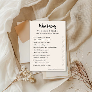 Minimalistische 'Wie Kent het Koppel' Bruiloft Bru Save The Date